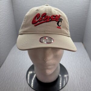 Cincinnati Bearcats Champion Adjustable Hat NCAA Script‎ Logo Khaki Dad Cap